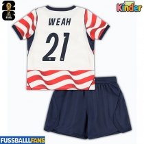 Vereinigte Staaten Timothy Weah #21 Heimtrikotsatz Kinder EM 2024 Kurzarm (+ Kurze Hosen)